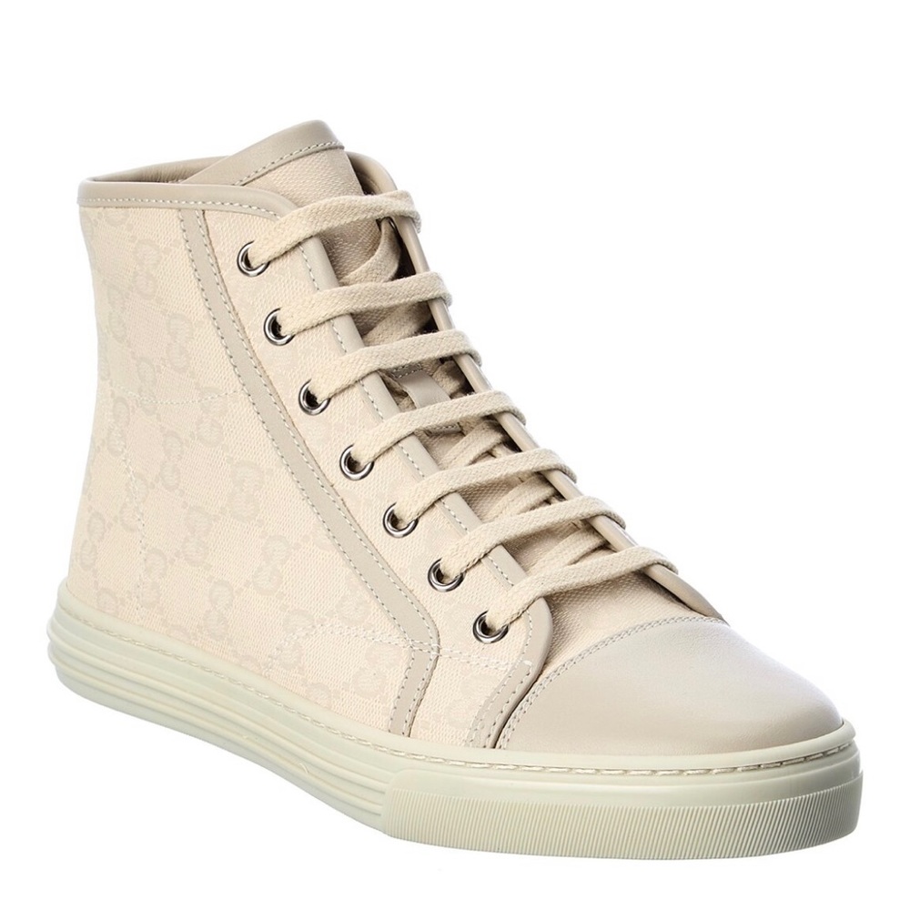 Gucci high top sneakers never worn. GG Canvas & Leather High-Top Sneaker